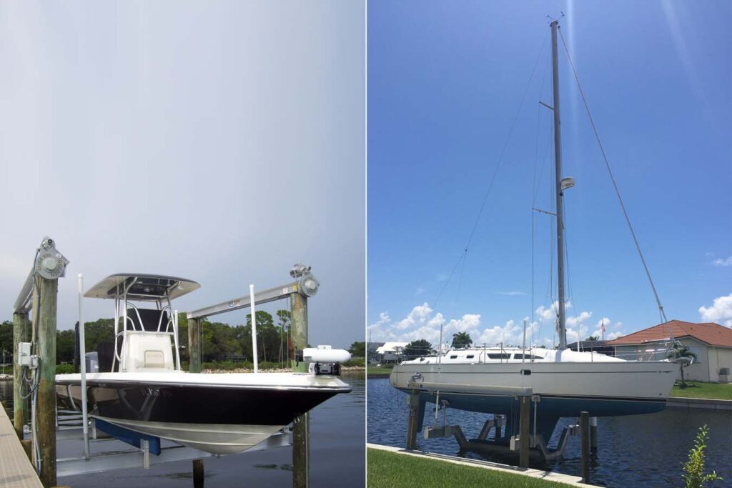 ENGINE OR MAST, BOATS STORED OUT OF WATER ARE FASTER